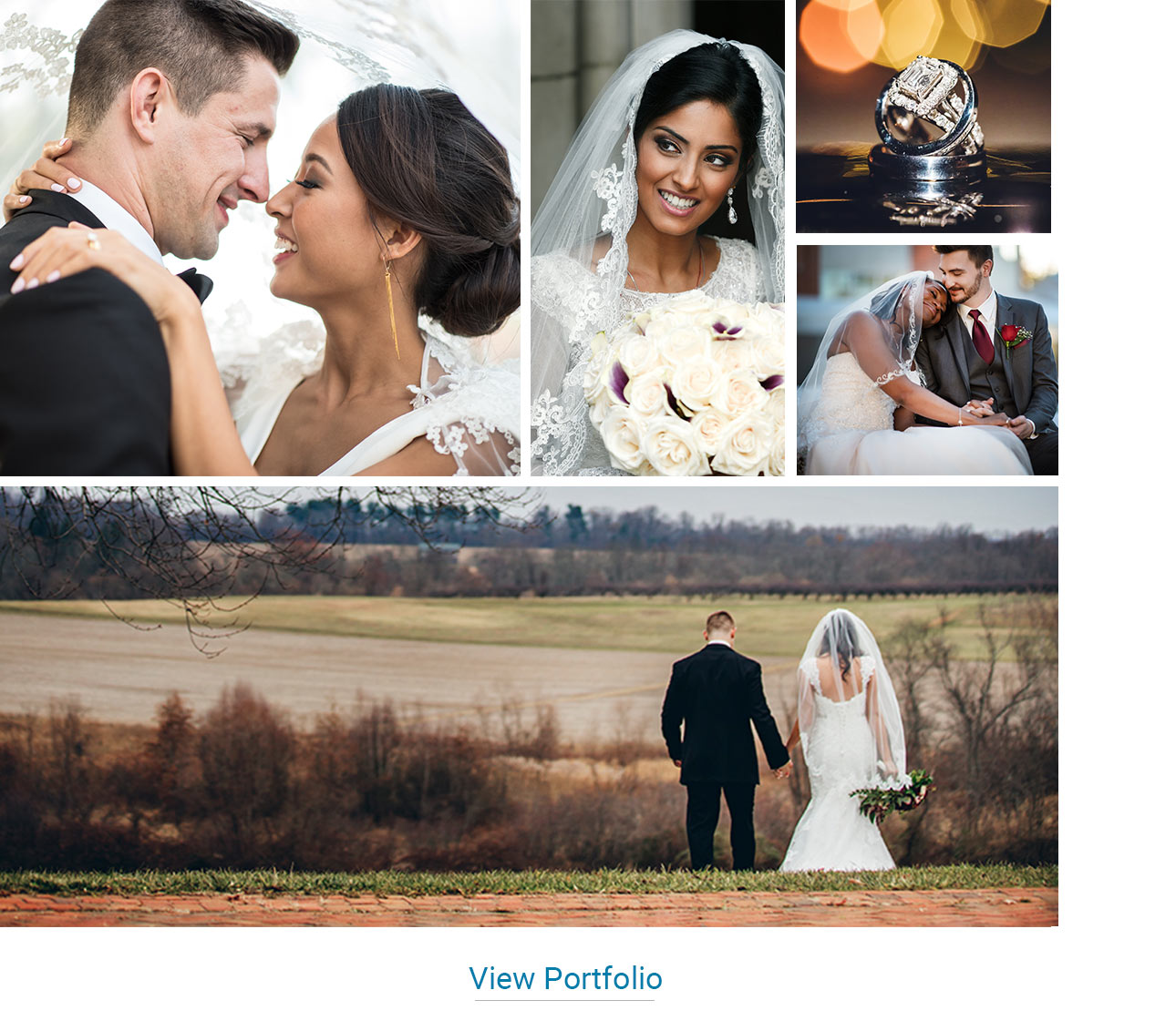 A collage of authentic Live Picture Studios wedding moments